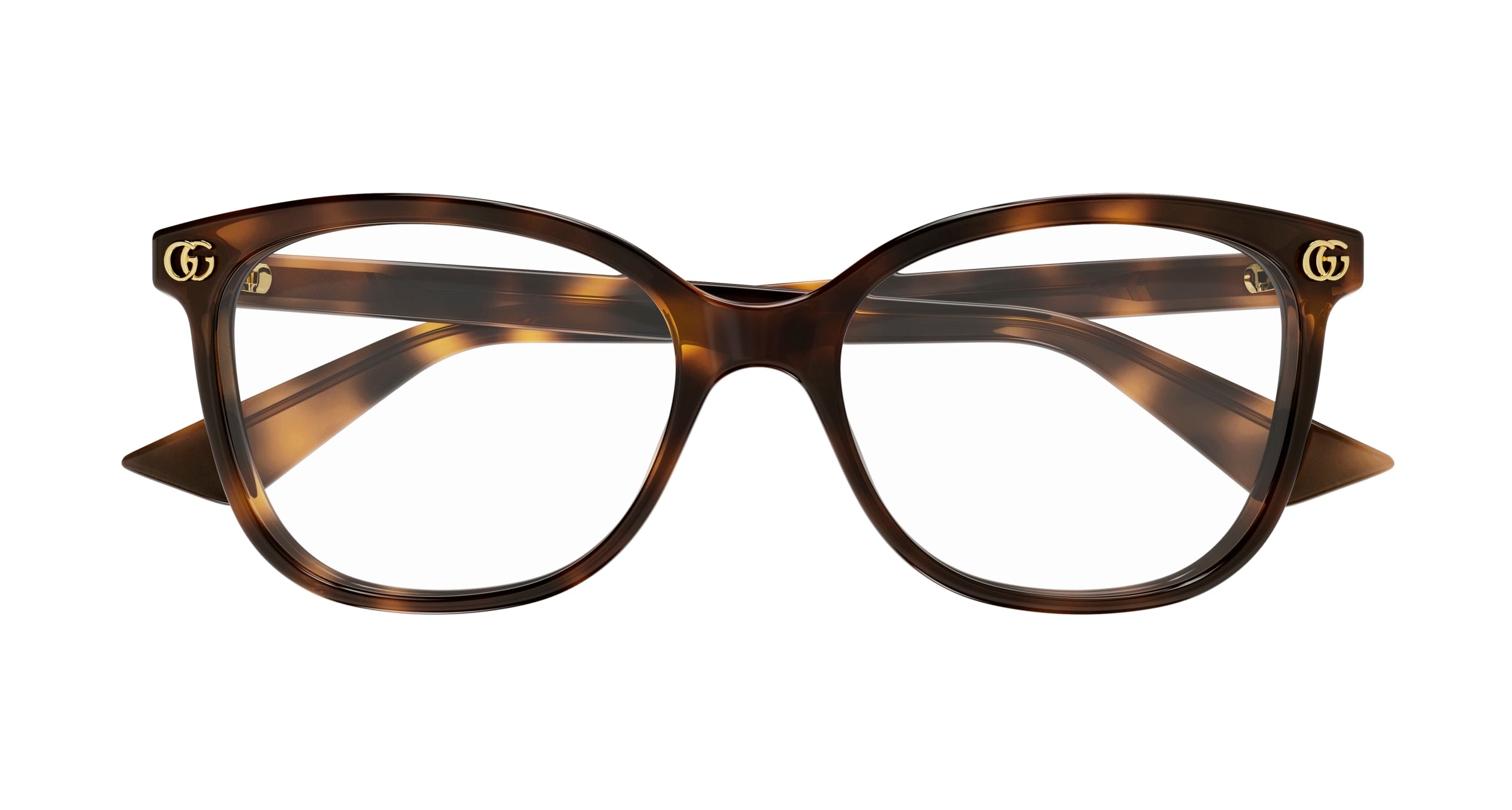 Gucci Donna Gucci GG1816O 006 Montature da vista Acetato Havana Trasparente Squadrata