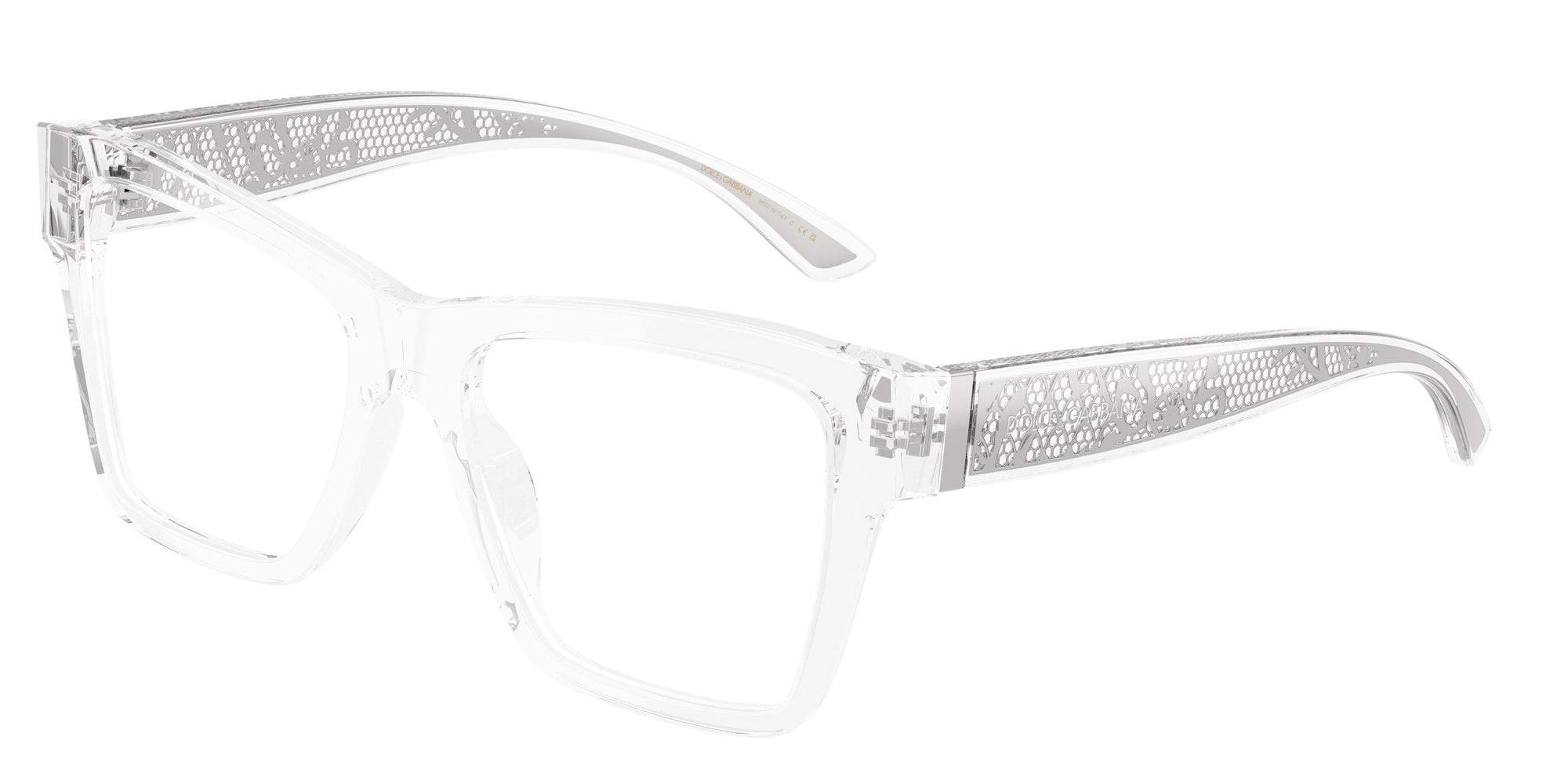 Dolce & Gabbana Donna Dolce & Gabbana DG3411 3133 Montature da vista Acetato Trasparente Trasparente Squadrata Normale