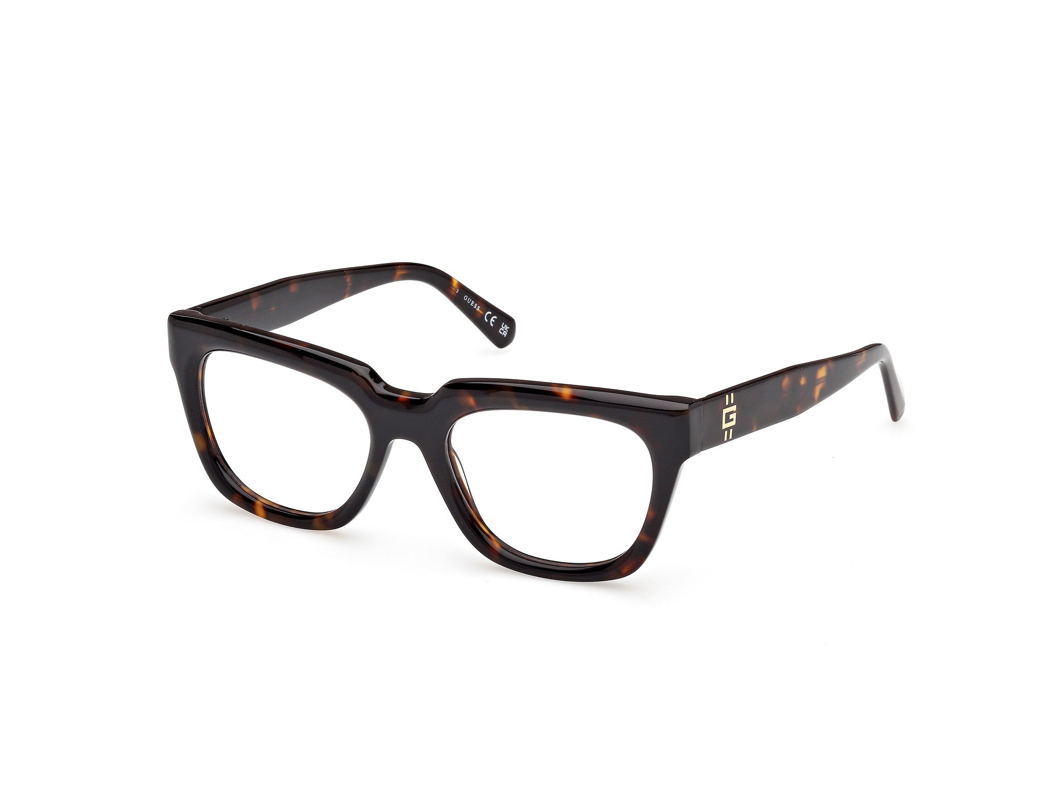 Guess Uomo Guess GU50238 052 Montature da vista Acetato Havana Squadrata Normale