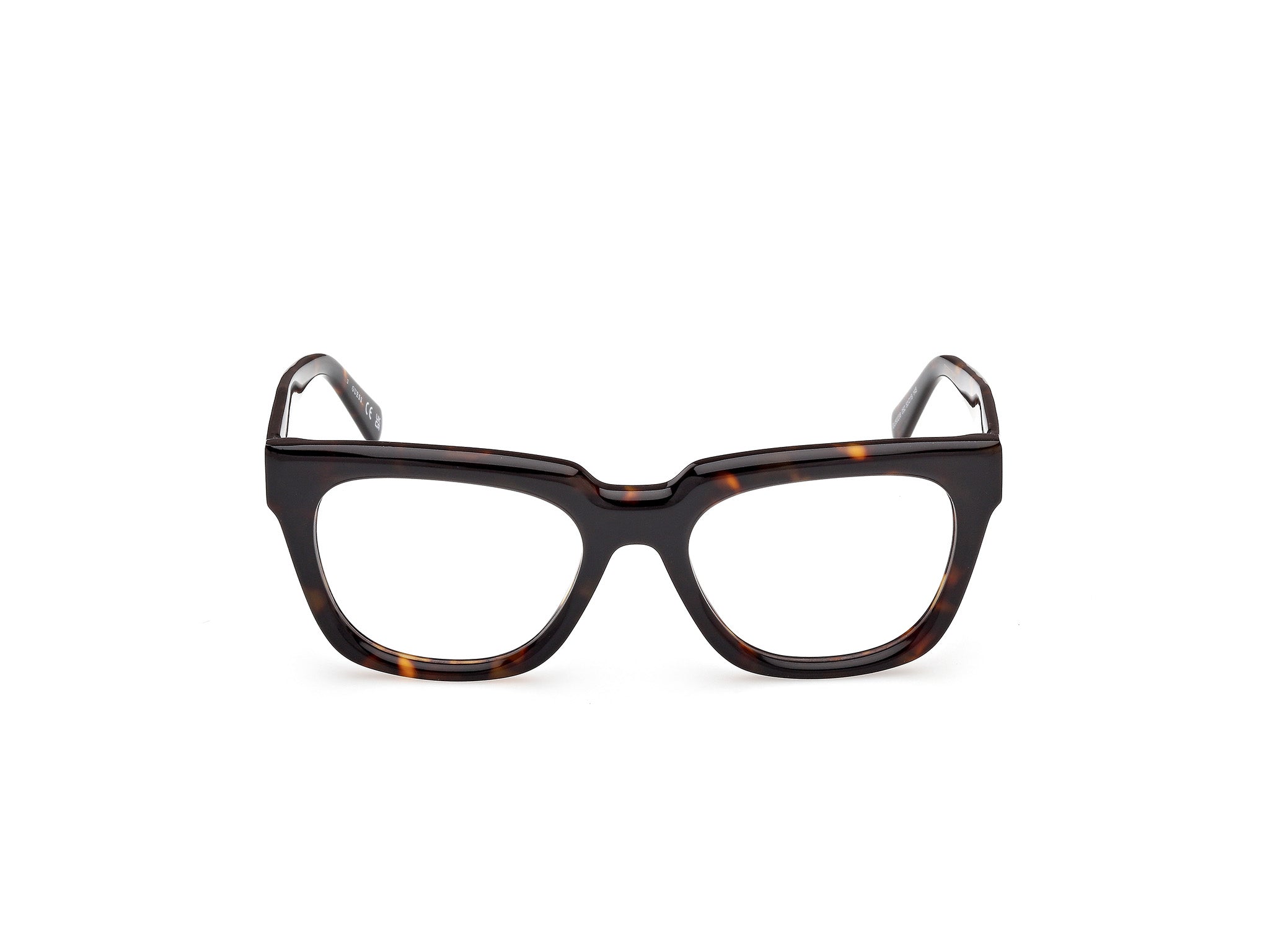 Guess Uomo Guess GU50238 052 Montature da vista Acetato Havana Squadrata Normale