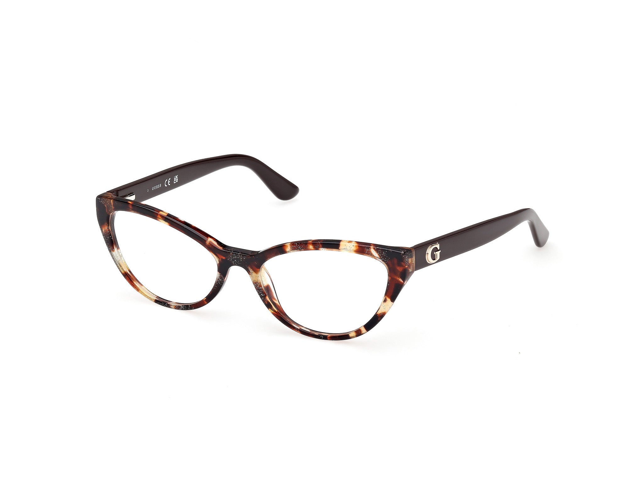 Guess Donna Guess GU50236 052 Montature da vista Acetato Havana Cat Eye Normale