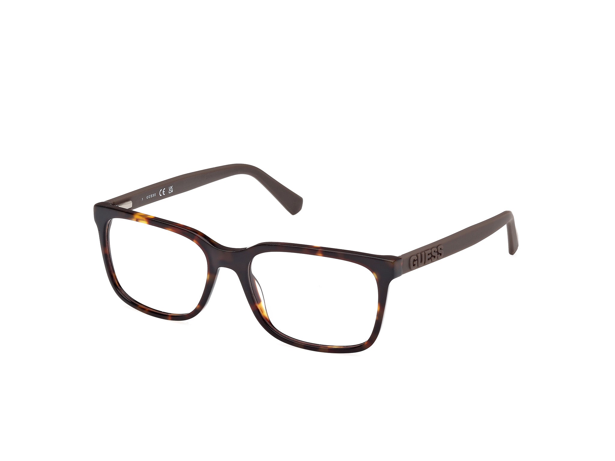 Guess Uomo Guess GU50187 052 Montature da vista Acetato Havana Squadrata Normale