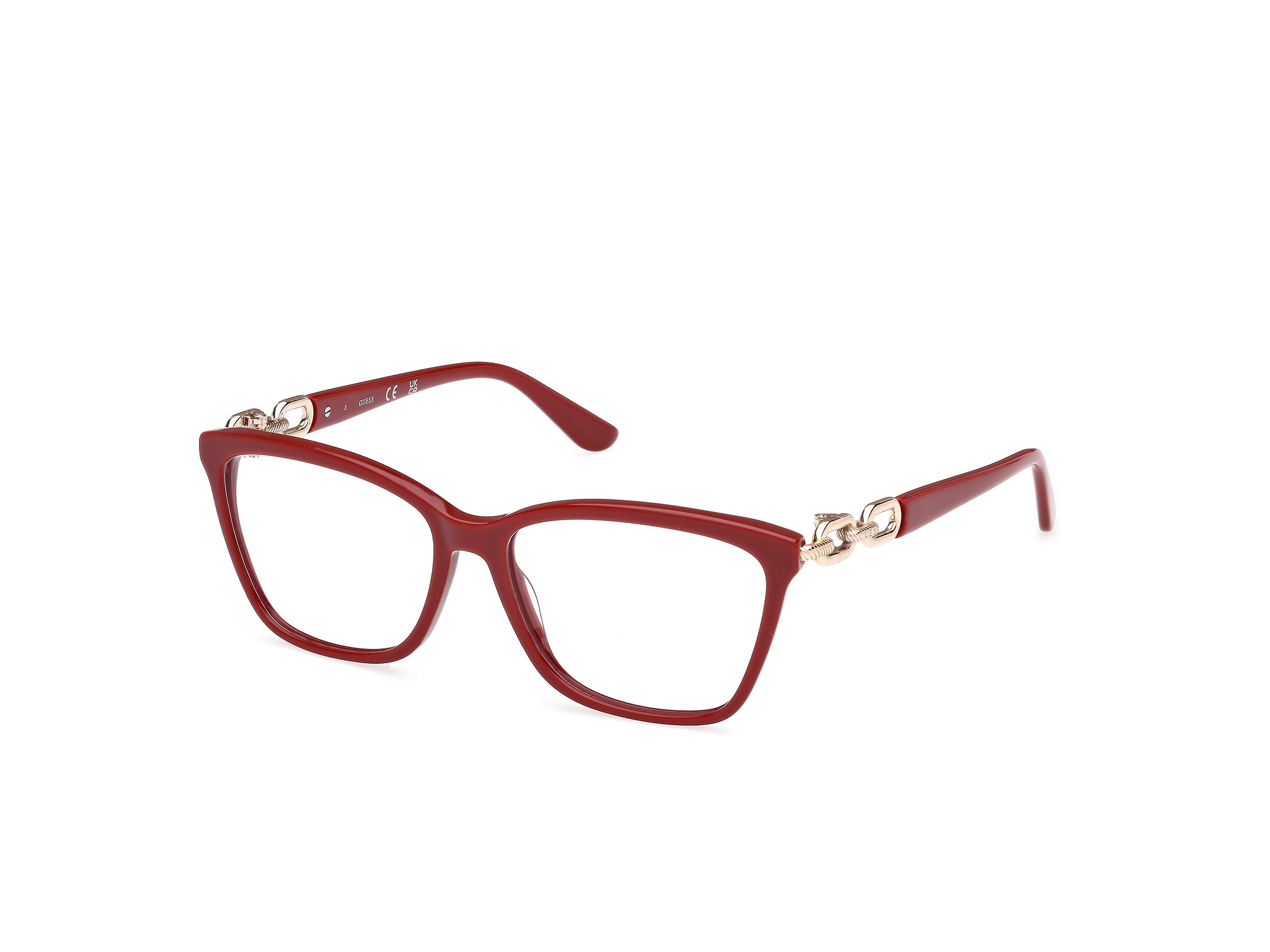 Guess Donna Guess GU50181 066 Montature da vista Acetato Rosso Squadrata Normale