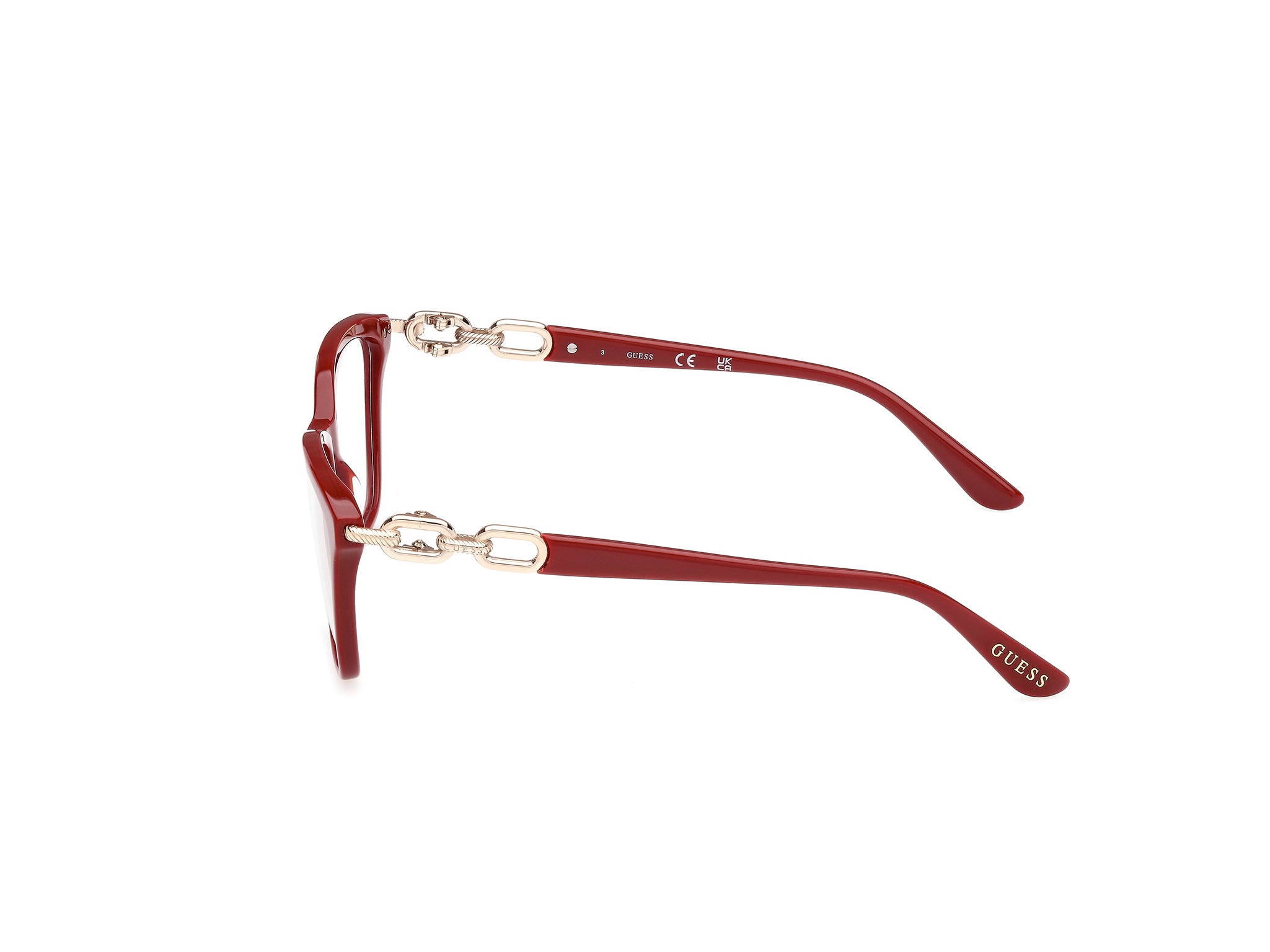 Guess Donna Guess GU50181 066 Montature da vista Acetato Rosso Squadrata Normale