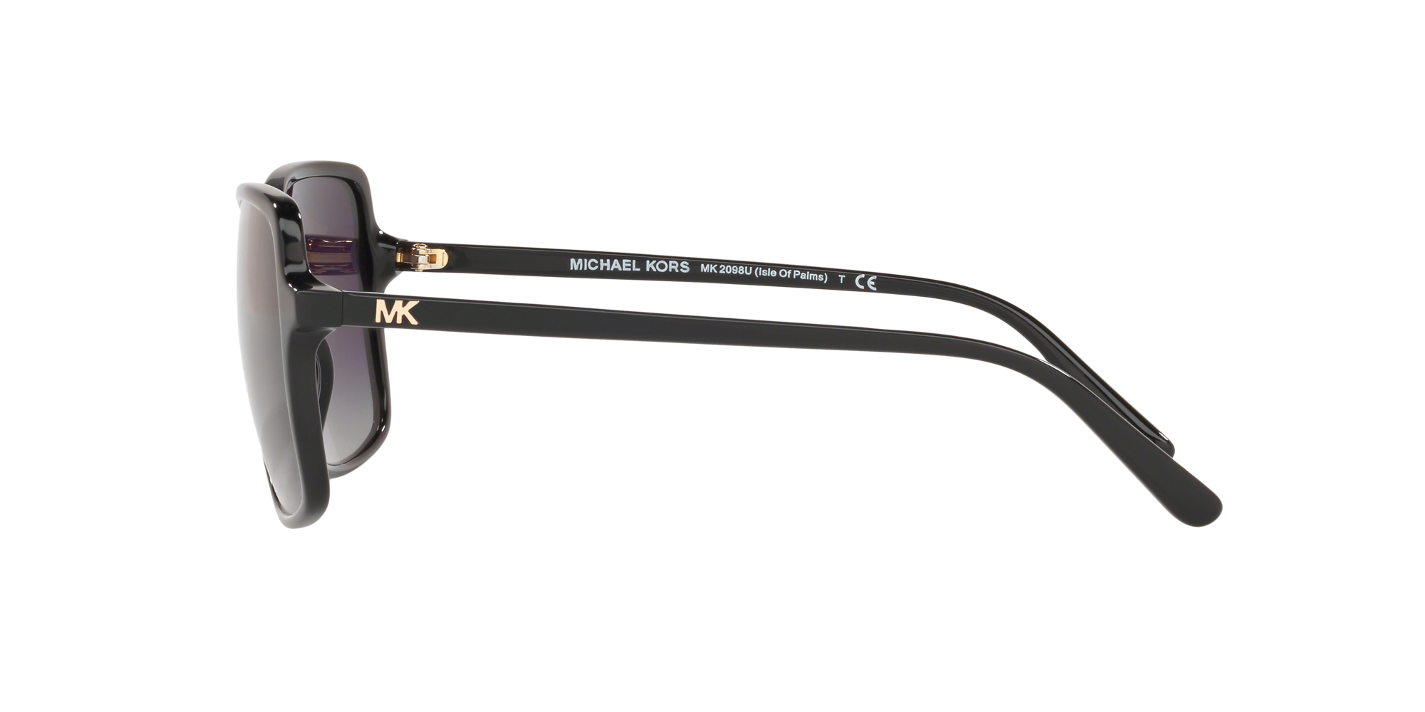 Michael Kors Donna Michael Kors MK2098U ISLE OF PALMS 3781T3 Occhiali da sole Acetato Nero Grigio Squadrata Polarizzata