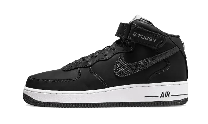 Nike Air Force 1 Mid Stussy tutto nero