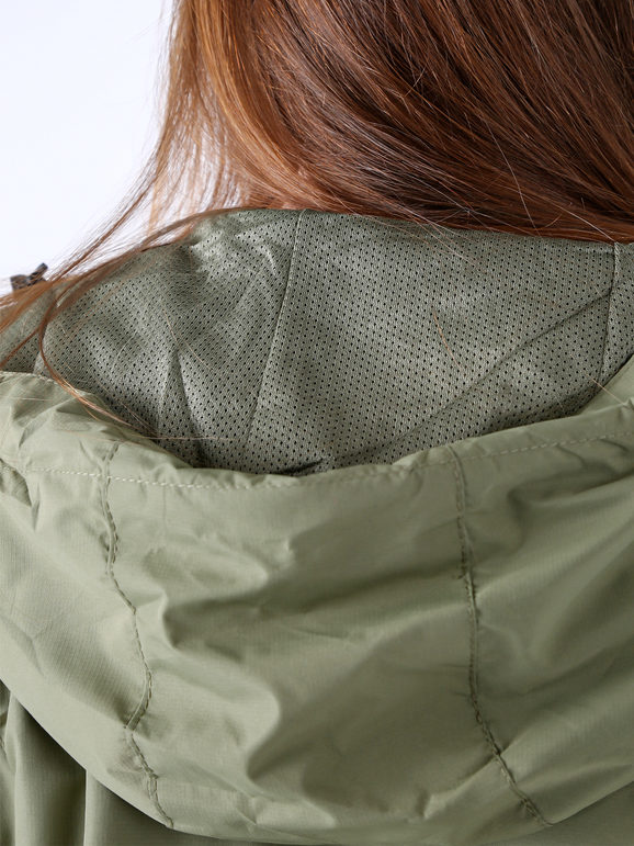 Solada Giacca a Vento Da Donna Con Cappuccio - Verde Leggere Taglia Xxl