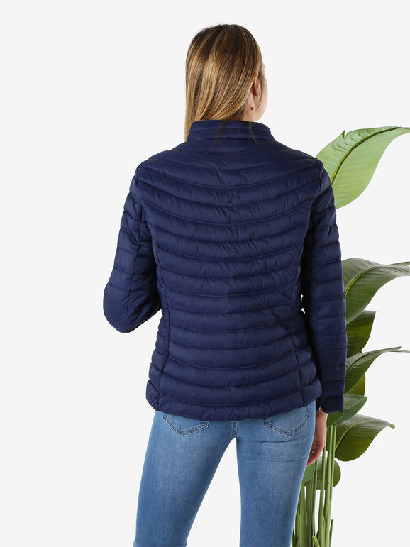 Cotton Belt Giubbino Donna 100 Grammi Con Zip - Blu Scuro Giacche Leggere Taglia S