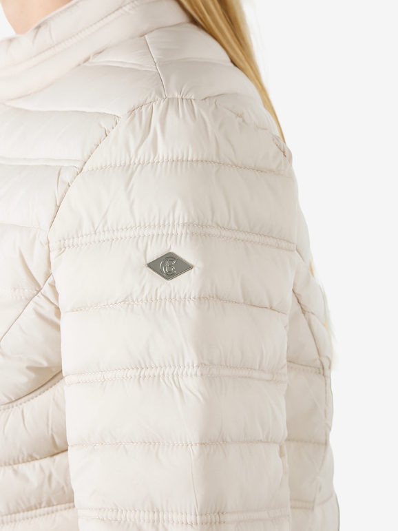 Cotton Belt Giubbino Donna 100 Grammi Con Zip - Beige Giacche Leggere Taglia 3xl