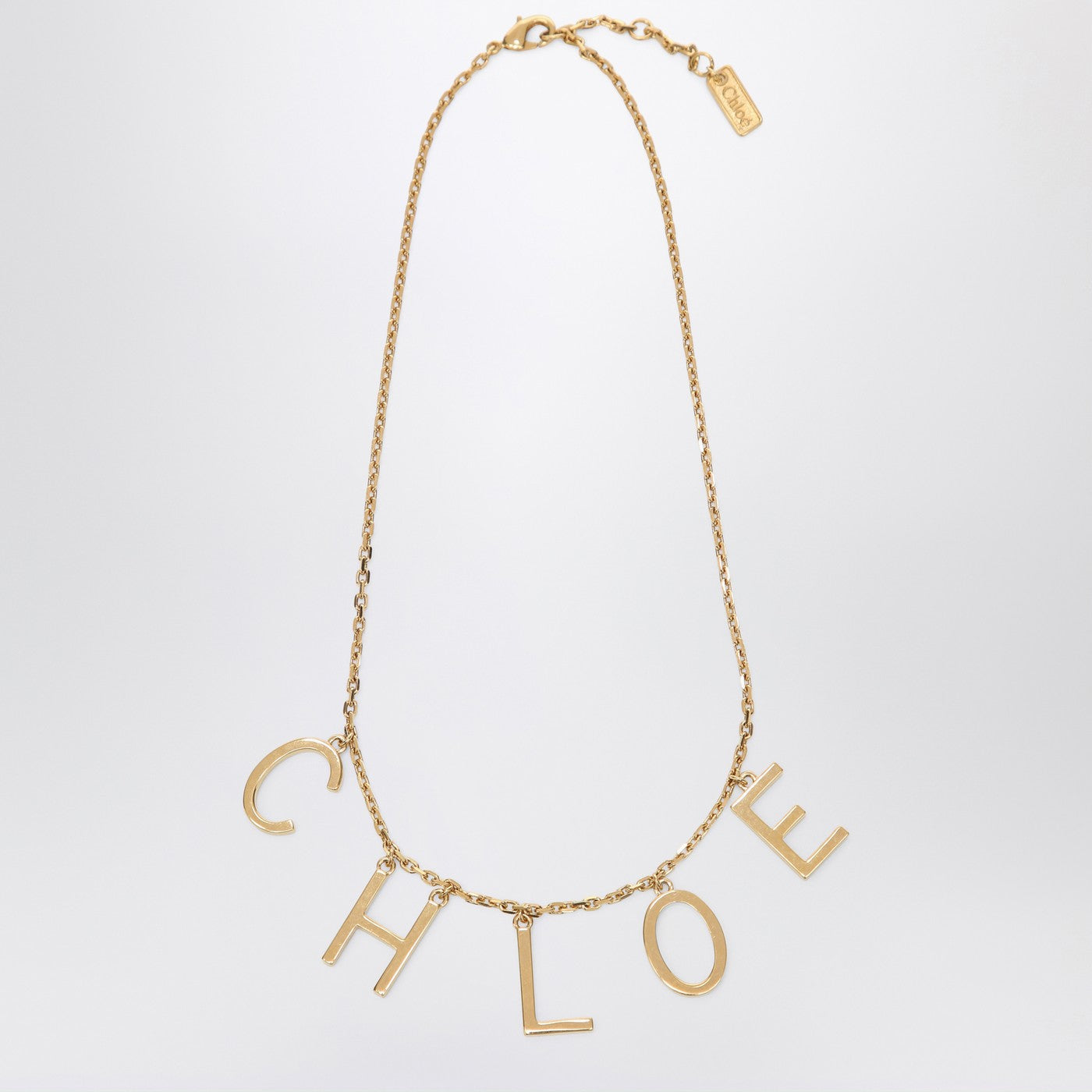 Collana Chloé Letters in ottone Vintage Gold