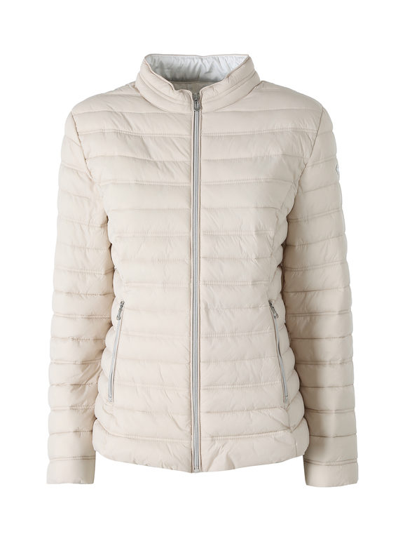 Cotton Belt Giubbino Donna 100 Grammi Con Zip - Beige Giacche Leggere Taglia 3xl