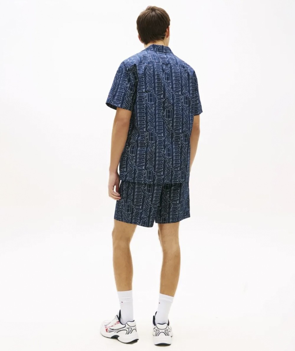 TOMMY HILFIGER Tommy Jeans Camicia a maniche corte con stampa Uomo