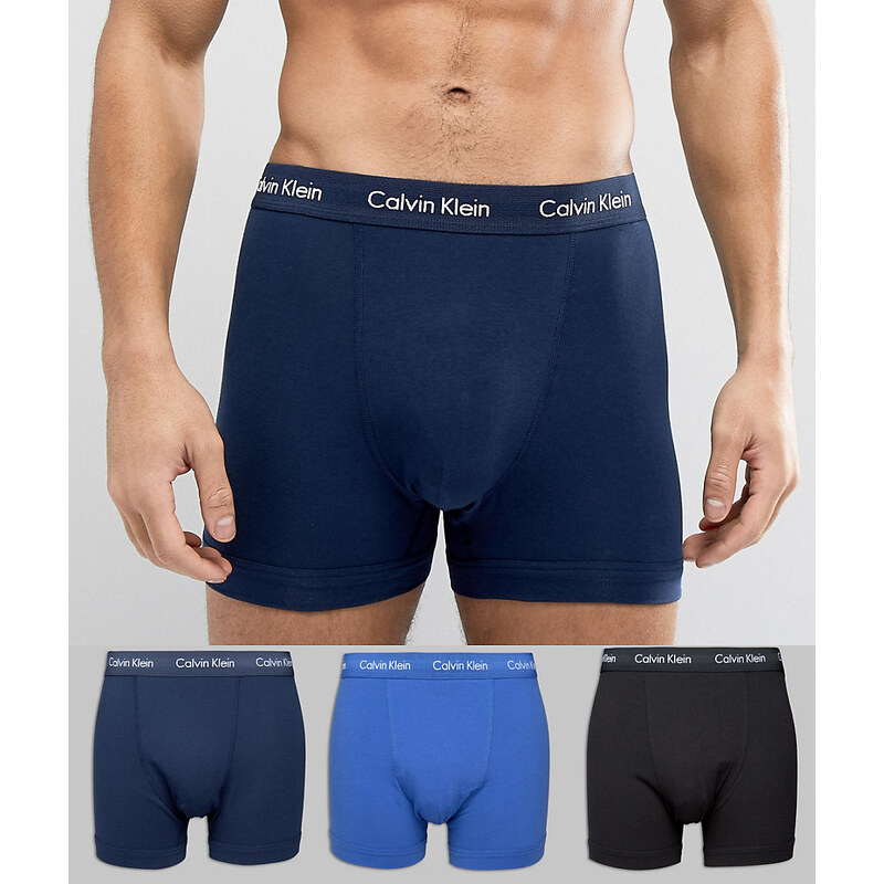 Calvin Klein - Confezione da 3 boxer aderenti in cotone elasticizzato-Multicolore