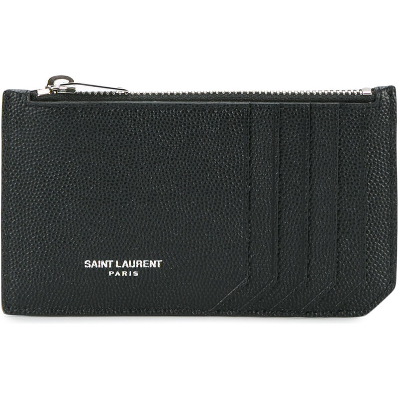 Saint Laurent Portacarte rettangolare Nero