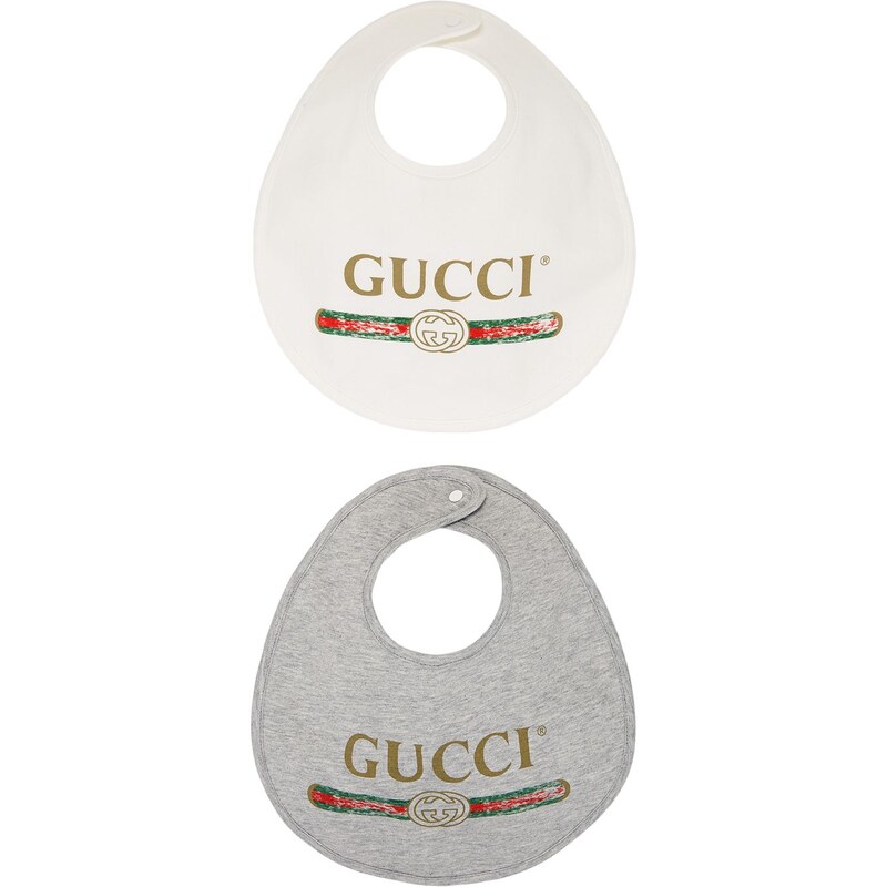 Gucci Kids Set di due bavaglini con logo Gucci kids