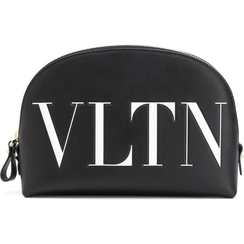 Valentino Garavani Trousse make up con logo VLTN - Nero. Donna