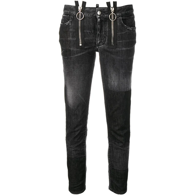 Dsquared2 Jeans crop taglio straight Runway - Nero. Donna - Stileo.it