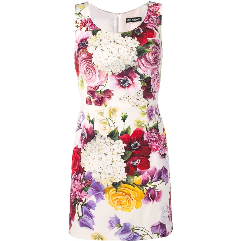 Dolce Gabbana D&G Dolce Gabbana Abito corto a fiori Bianco
