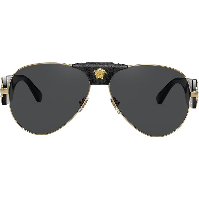 Versace Eyewear Occhiali da sole modello aviator con testa Medusa - Nero 