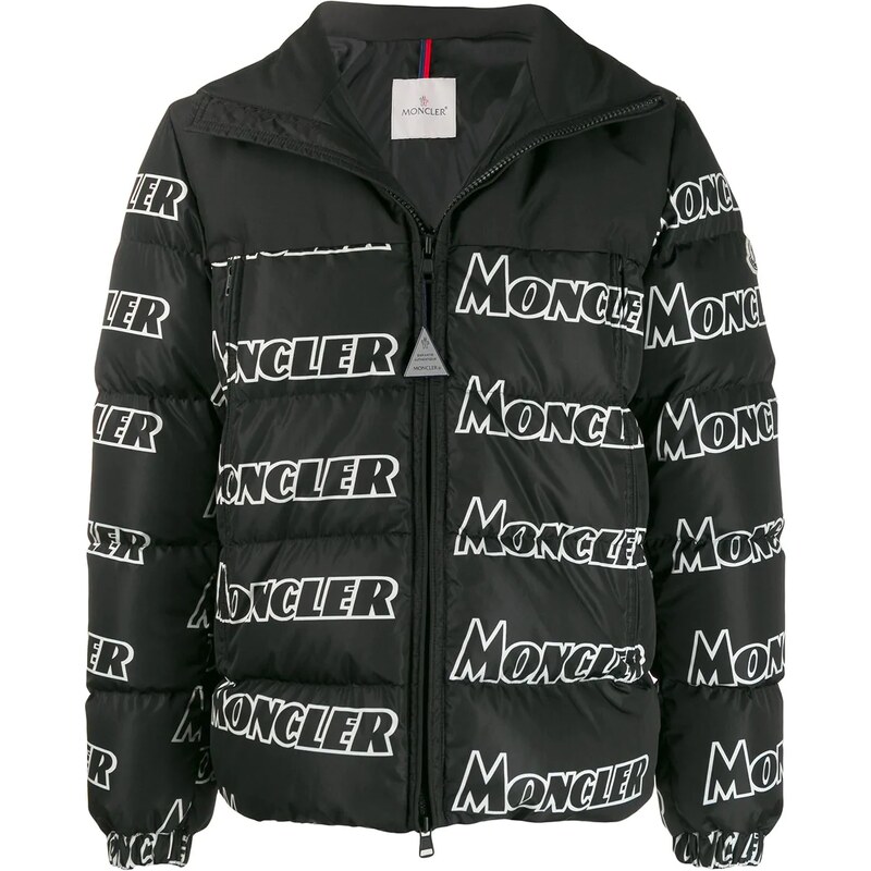 Moncler Piumino con stampa - Nero. Uomo