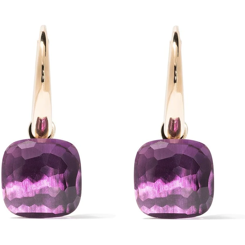Pomellato Orecchini 'Nudo' in oro bianco rosa 18kt e Ametista