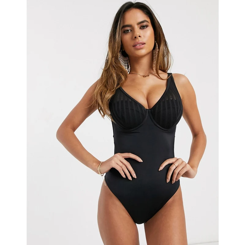 Asos Design Costume Intero Con Anelli Laterali Costume Premaman