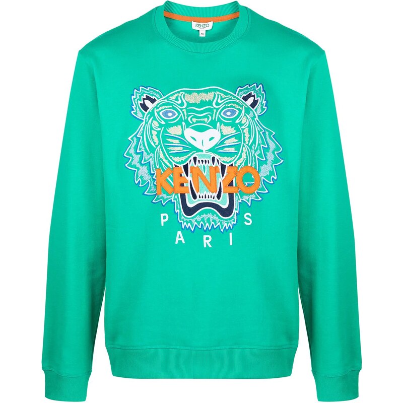 Kenzo Felpa Tiger con ricamo - Verde