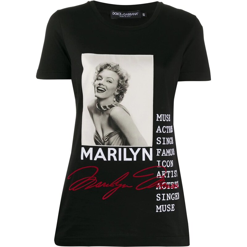 Dolce & Gabbana D&G Dolce & Gabbana T-shirt Marilyn Monroe con stampa - Nero. Donna