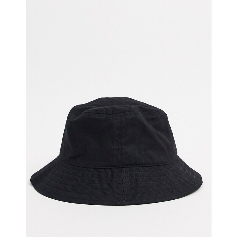 ASOS DESIGN - Cappello da pescatore in cotone nero