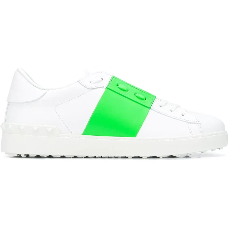 Valentino Garavani Sneakers Open con banda fluo Valentino Garavani Bianco. Uomo Stileo