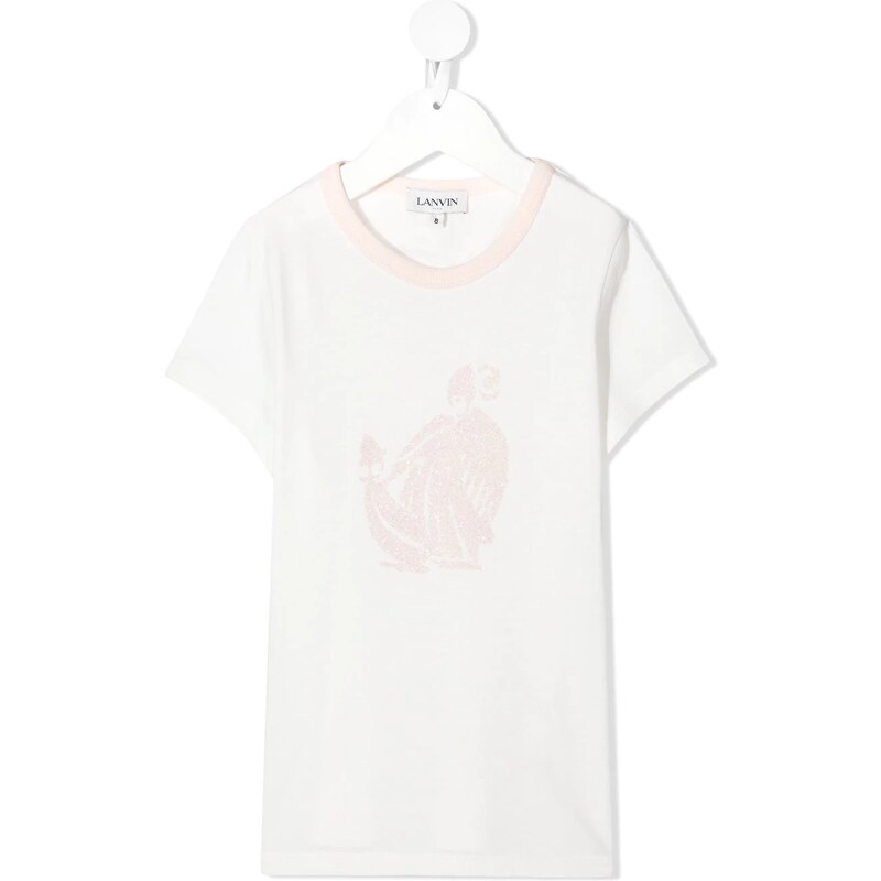 Lanvin Enfant T-shirt con ricamo - Bianco