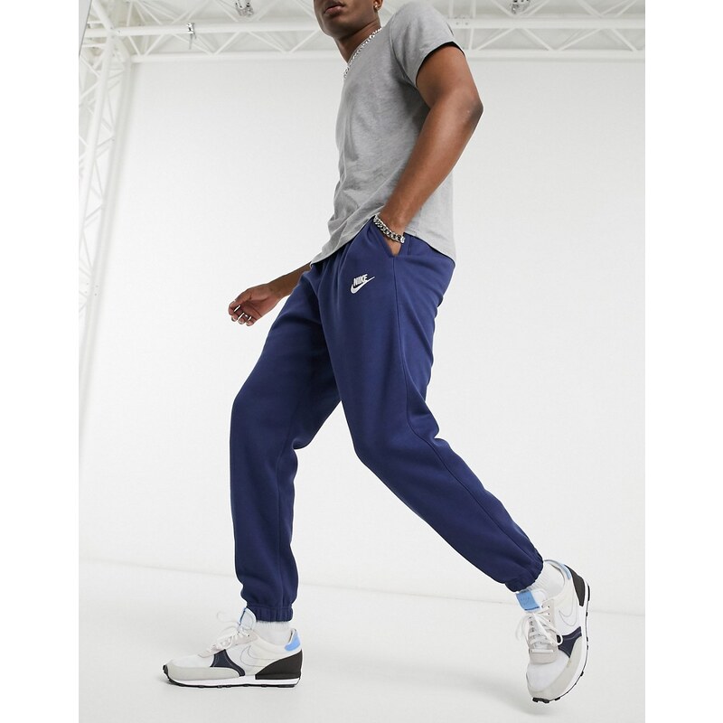 Nike Club - Joggers con elastico sul fondo blu navy