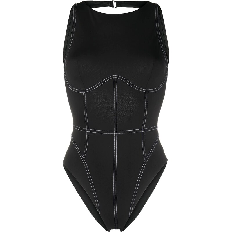 Noire Swimwear Costume intero monospalla - Nero