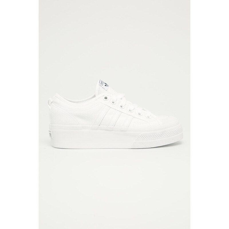 adidas Originals scarpe da ginnastica Nizza Platform donna colore bianco FV5322