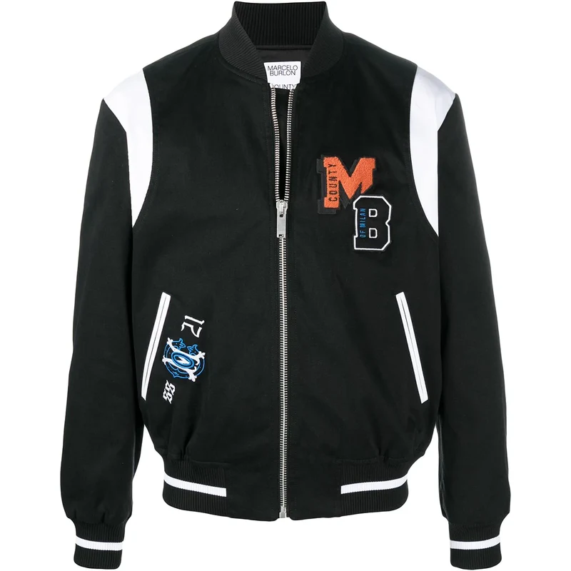 Marcelo Burlon County of Milan Giacca varsity MB College Nero