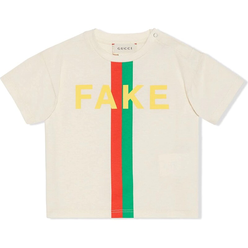 Gucci Kids T shirt Fake Not Bianco Stileo