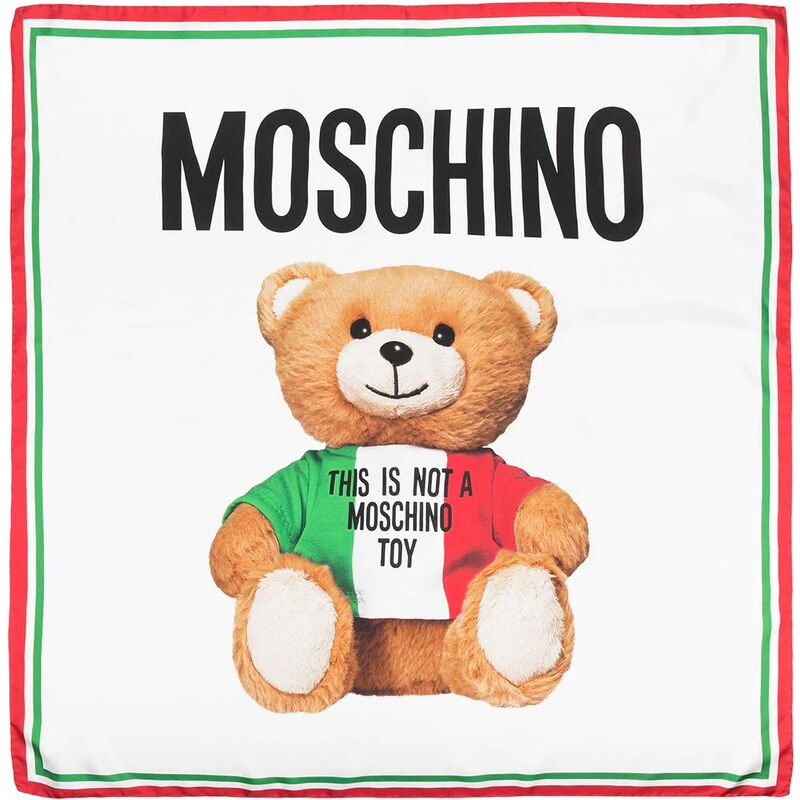 Moschino Foulard con stampa Teddy Bear Donna