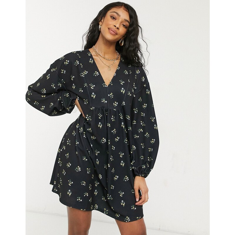 Maniche Lunghe Vestito Fiori Asos Asos Petite ASOS DESIGN Petite