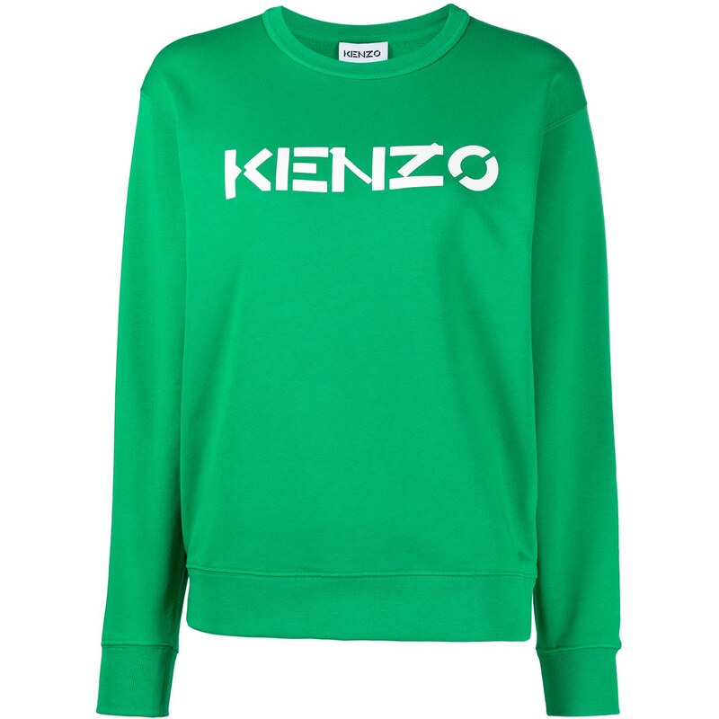 Kenzo Felpa con stampa Verde. Donna Stileo