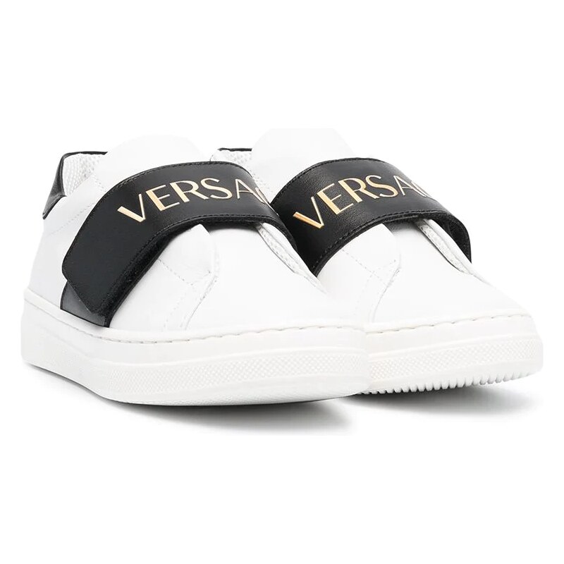 Versace Kids Sneakers con chiusure a strappo - Bianco