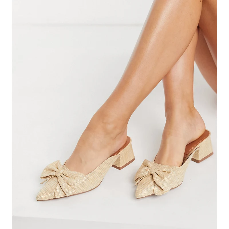 Asos Design Sandali Sabot Con Tacco Tacco Largo Sabot Con Tacco