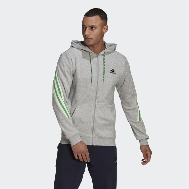 Felpa adidas Sportswear 3 Stripes Tape Full Zip. Uomo Stileo