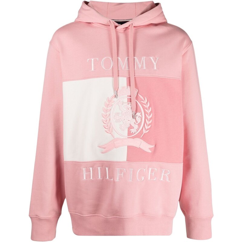 Felpa tommy hilfiger rosa uomo online