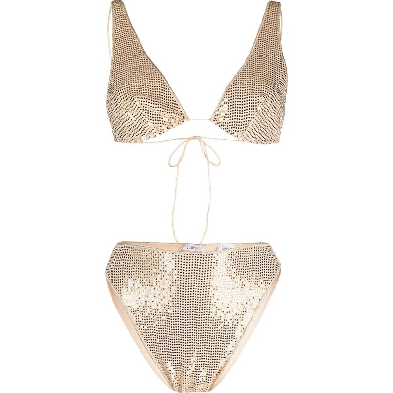 Oséree Bikini con paillettes - Oro. Donna