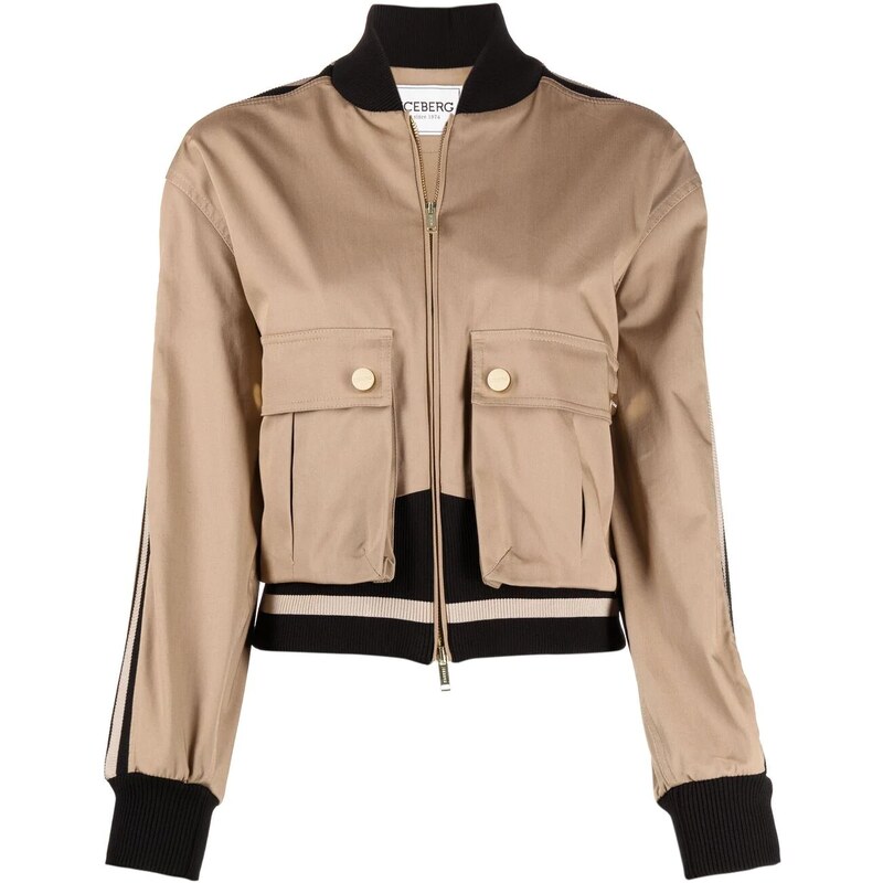 Iceberg Bomber crop a righe Toni Donna - Main Image