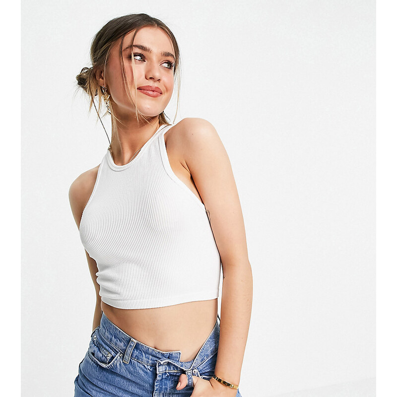 CHICTRY Crop Top Donna Pelle Bustier Canotta Corsetto Canotta con Lacci