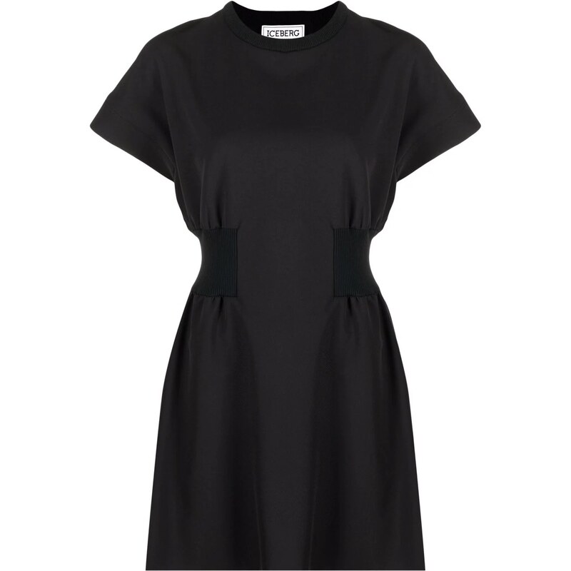 Iceberg Abito con banda logo - Nero. Donna