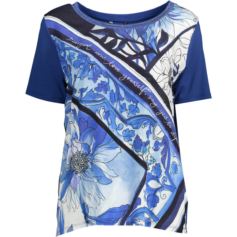 Maglietta Desigual Donna Maniche Corte - T-Shirt Stampa Colorata - Cotone Morbido