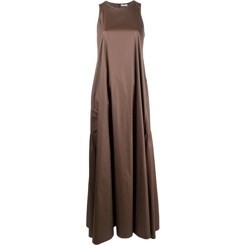 Peserico Abito lungo smanicato - Marrone. Donna