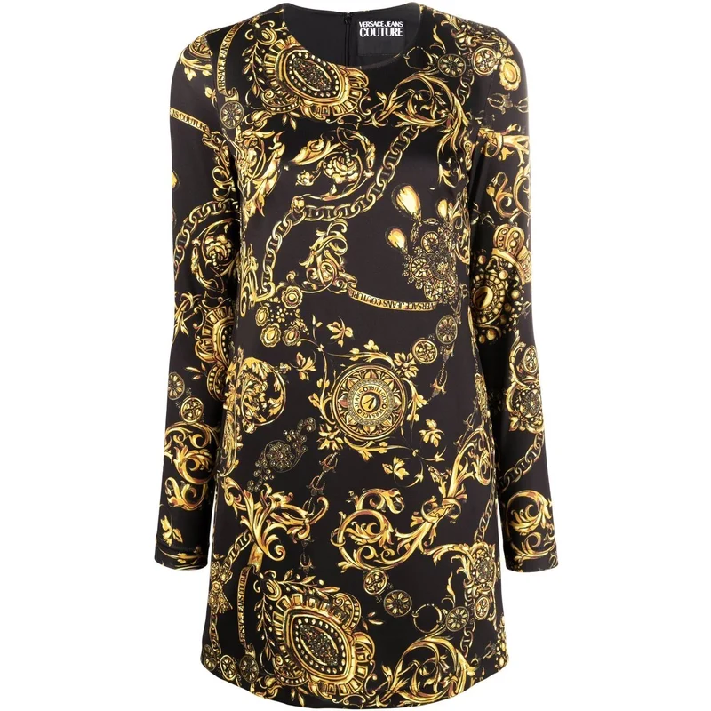 Versace Jeans Couture Abito corto a maniche lunghe New Baroque